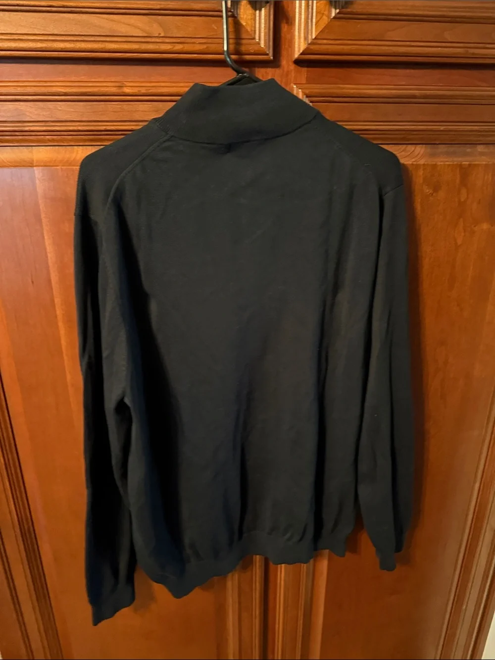 Paul Fredrick Black Half-Zip Mock Neck Sweater